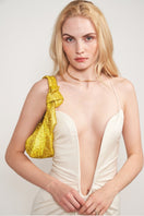 Emm Kuo Waverly shoulder bag in vibrant citrine yellow with sleek design and sturdy shoulder strap.
