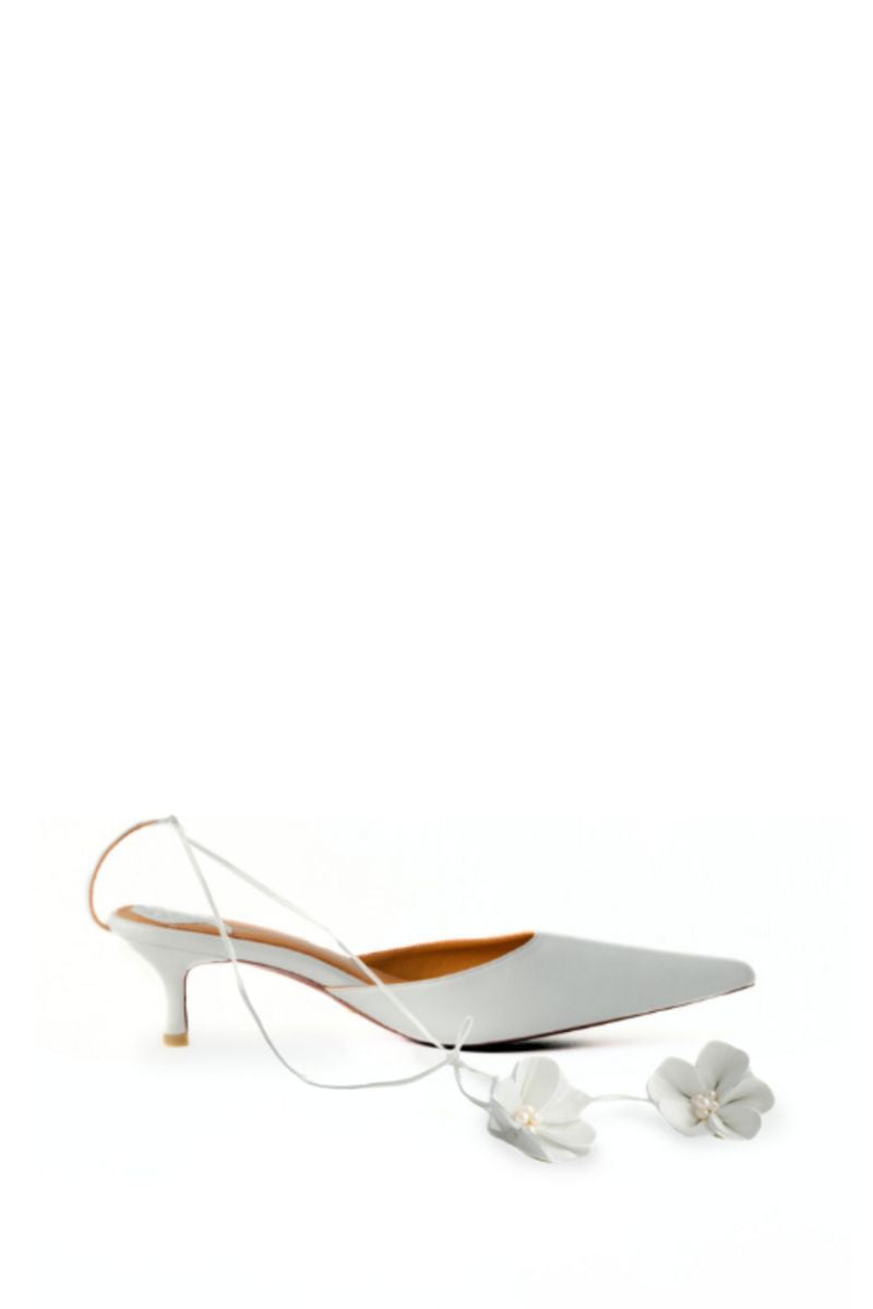 Christin Wu Willow Heels showing elegant design with a sleek heel and stylish straps, perfect for formal occasions.