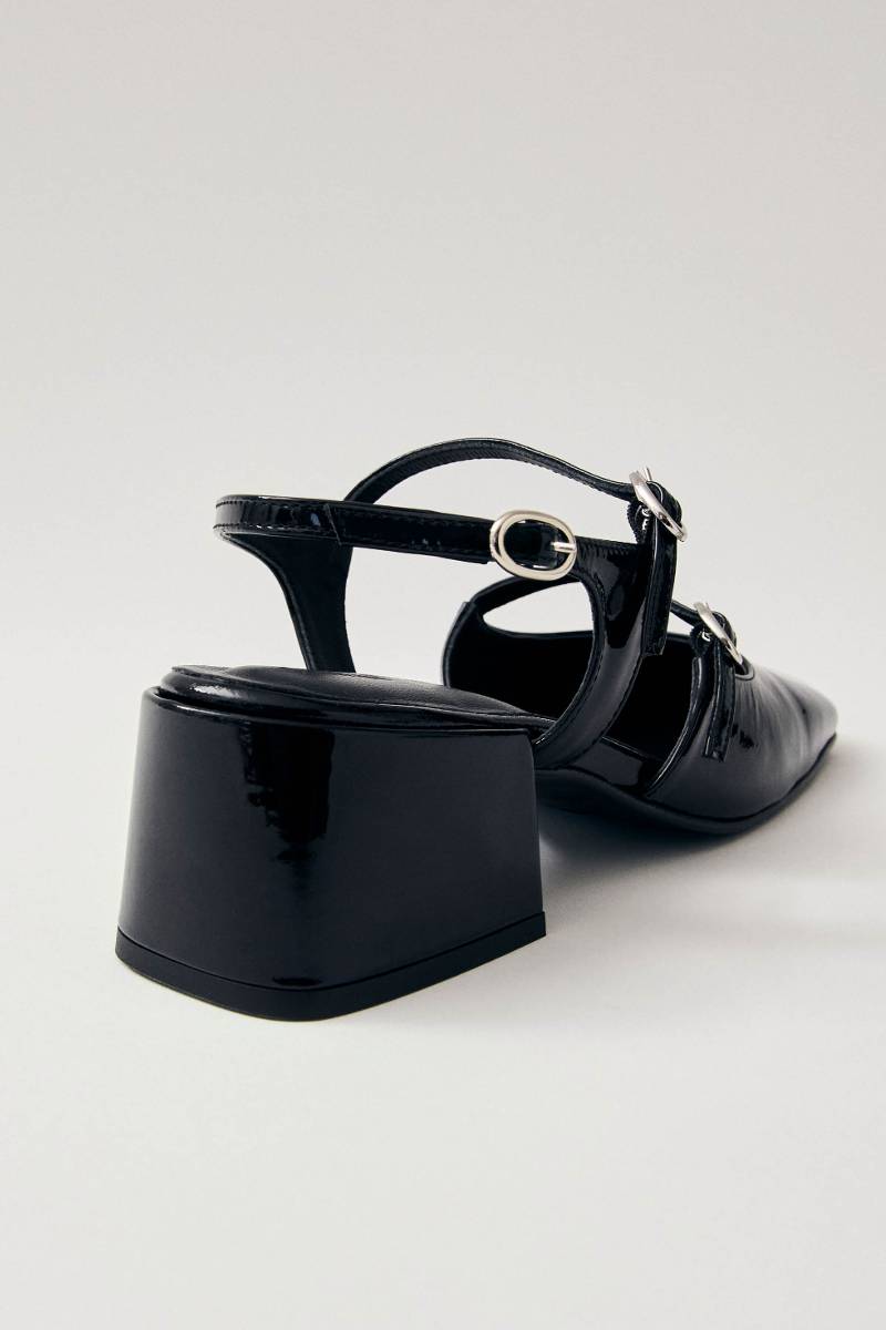 WITHNEE ONIX BLACK LEATHER PUMPS - CULT MIA