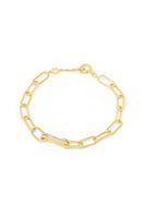 Gold-plated silver XAVI bracelet with diamond chain design from EDXÚ, featuring yellow vermeil finish and intricate detailing.