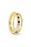 Gold-plated silver NOVA ring by EDXÚ with vibrant gemstones and enamel accents, showcasing a stylish and colorful design.
