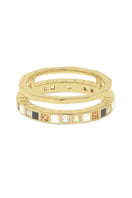Gold plated silver Nova ring by EDXÚ featuring yellow vermeil gemstones and colorful enamel accents.