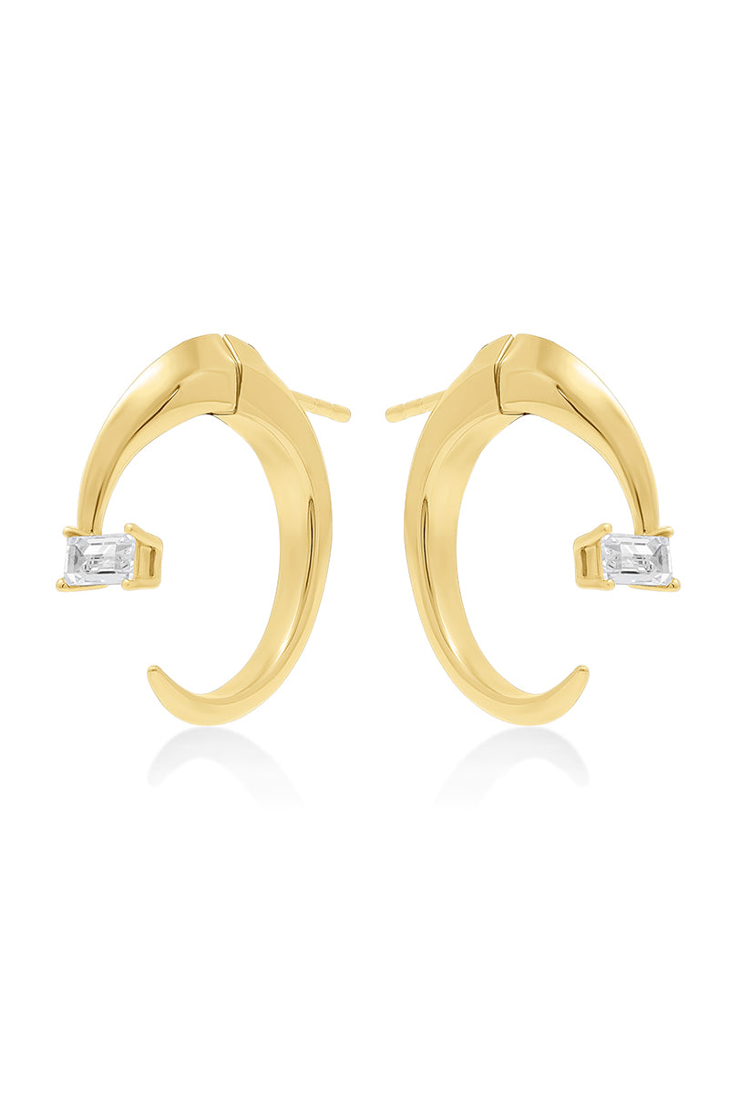 TEARS EARRINGS IN GOLD PLATED SILVER - CULT MIA