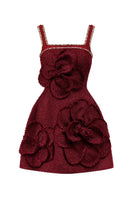 HAPPY CLOTHING CULT MIA X floral tweed mini dress featuring a stylish, fitted silhouette with vibrant floral patterns.