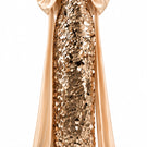 HAPPY CLOTHING CULT MIA X gown with paillette bow-sleeve design, featuring a shimmering fabric and elegant silhouette.