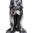 Black Le Thanh Hoa Soaring Doves maxi dress featuring a flowing, elegant silhouette and intricate dove-themed embroidery.