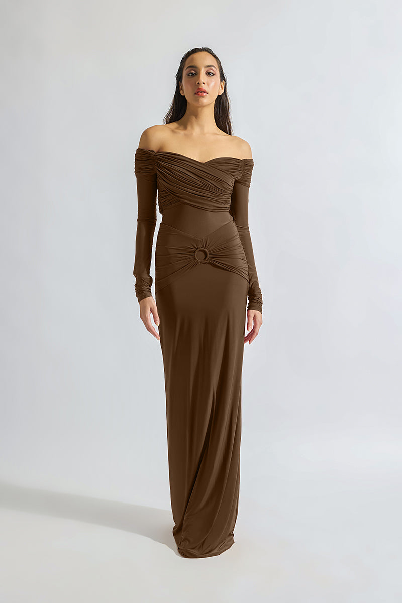 RUTH BROWN MAXI DRESS - CULT MIA