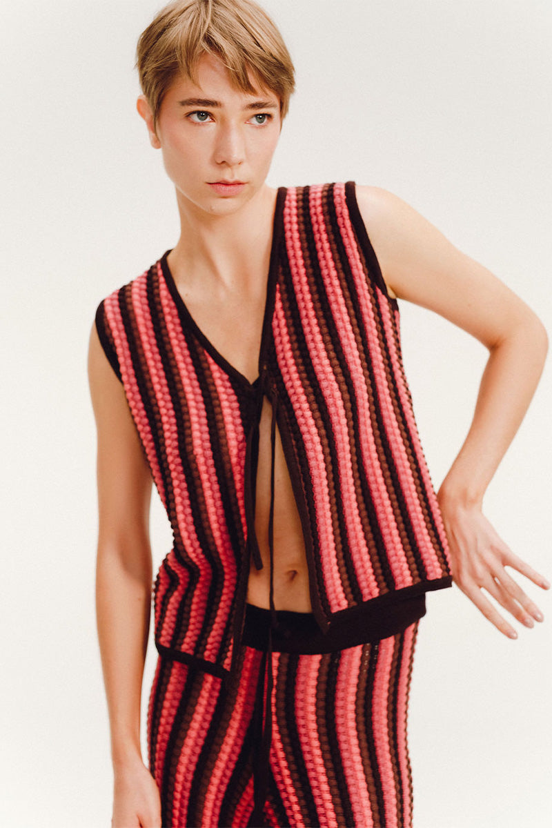 Vorn Design ZUMARI co-ords set in elegant rosewood color, featuring a stylish top and matching pants.