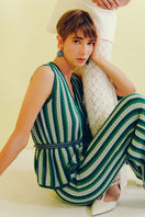 Vorn Design ZUMARI SET IN SERENITY co-ords featuring a stylish matching top and pants in a serene, elegant design.