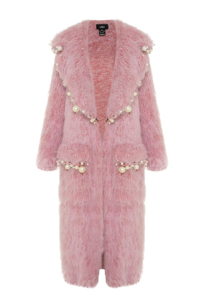 PEARL EMBROIDERED MOHAIR COAT – CULT MIA