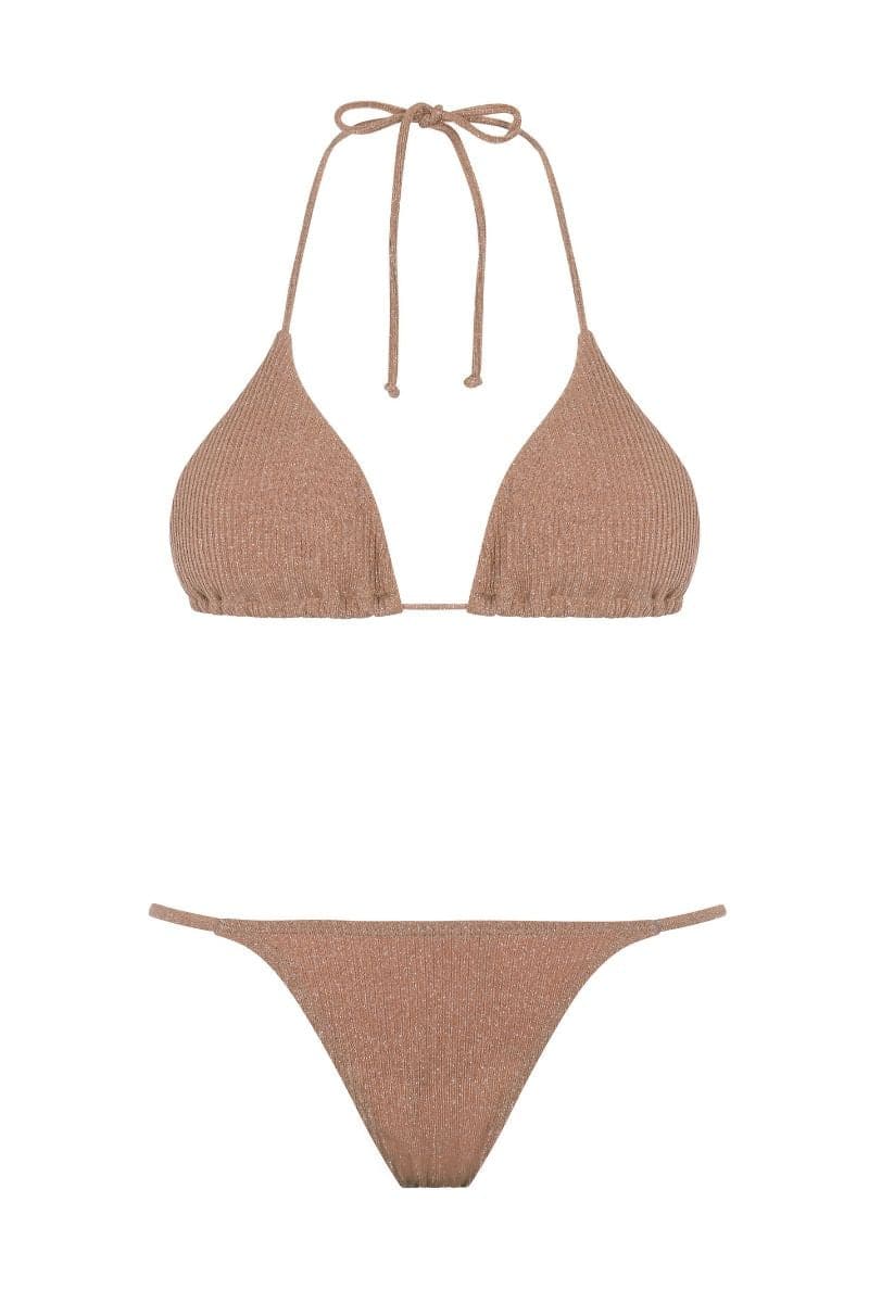 CHAMPAGNE BLUSH TRAINGLE BIKINI | Aguaclara | CULT MIA