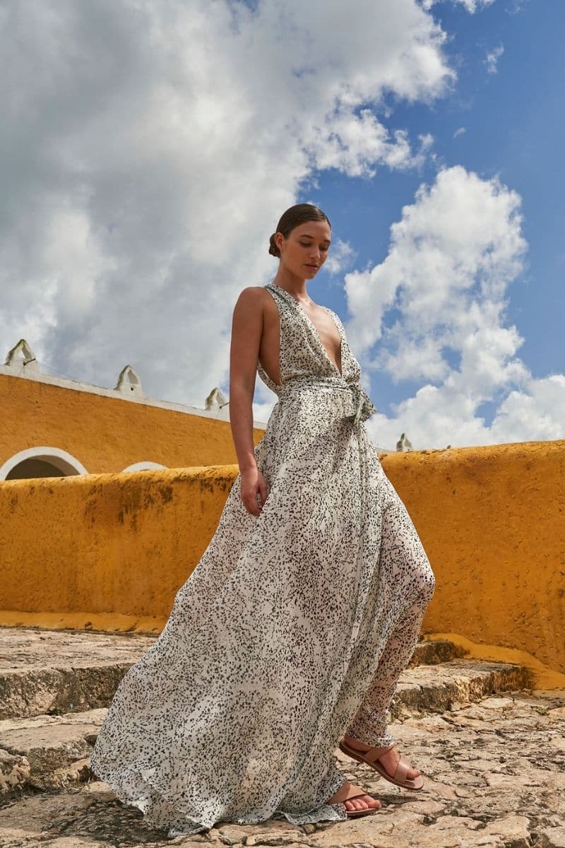 POINT DU TEMPS BLACK & WHITE MAXI DRESS | Aguaclara | CULT MIA