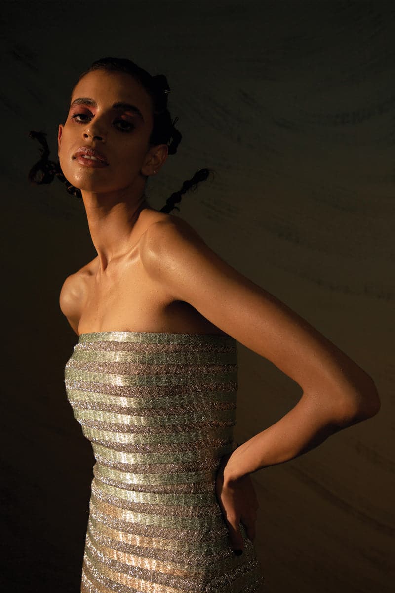 STRAPLESS GRADIENT MAXI DRESS | AKHL | CULT MIA