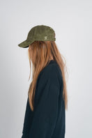 Bassigue Respect Personal Space brown upcycled hat with a wide brim, casual style, and eco-friendly design, one size fits most.