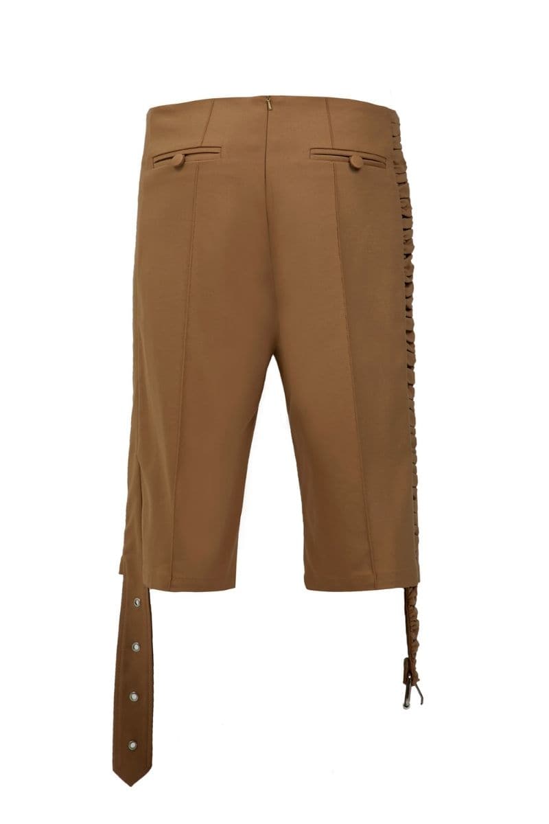BEIGE BELTED SHORTS | Blikvanger | CULT MIA