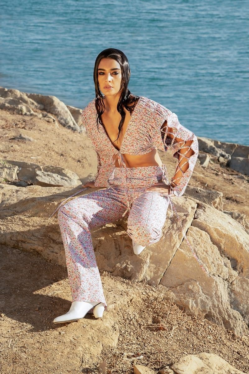 FLORAL CROPPED BLAZER | Blikvanger | CULT MIA