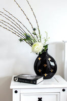 Casacarta bee teardrop ceramic vase for home decor, featuring a smooth glaze and elegant shape, ideal for floral arrangements.