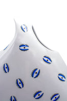 Casacarta eye teardrop ceramic vase, homeware decor with smooth, glossy finish and elegant teardrop shape.