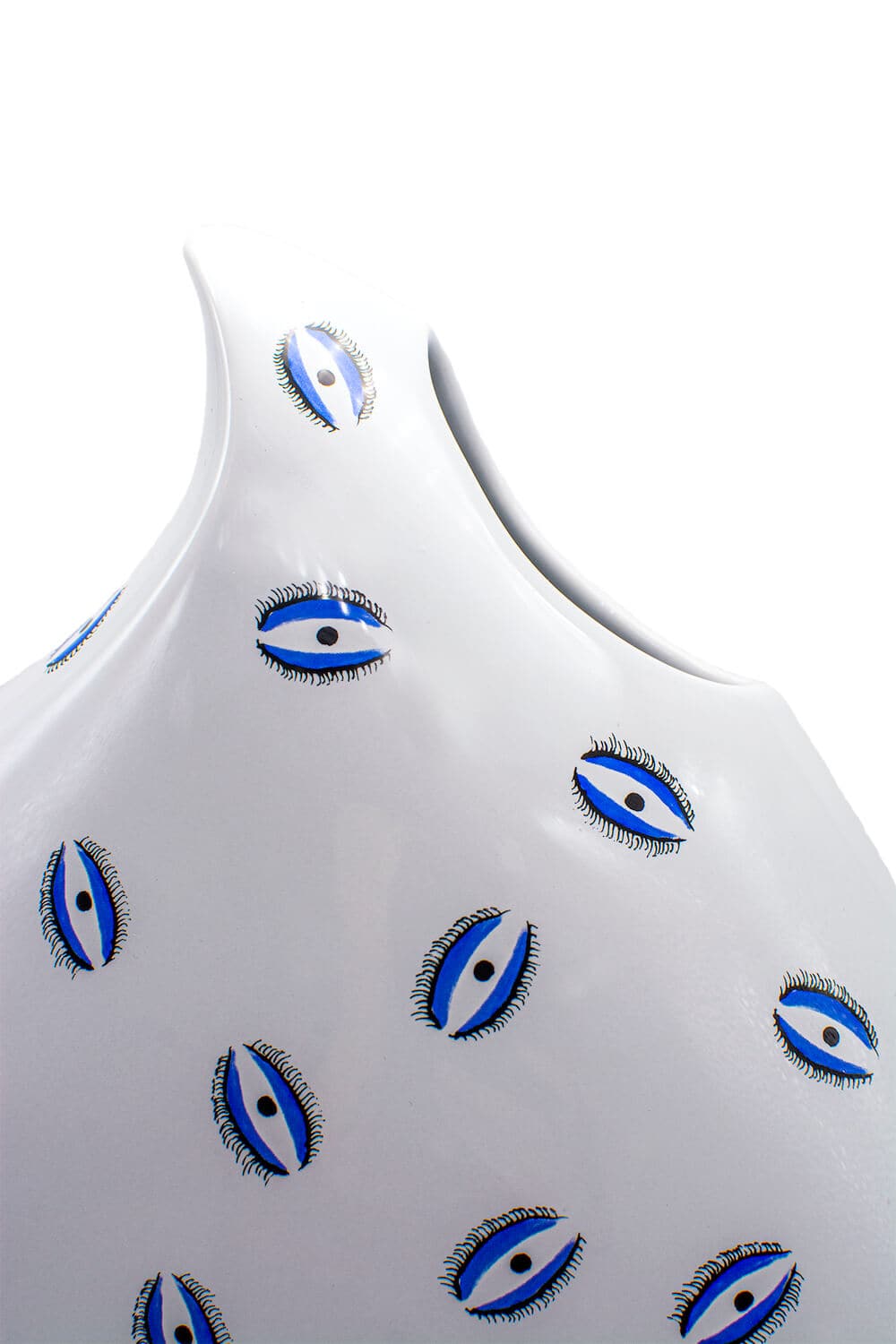 Casacarta eye teardrop ceramic vase, homeware decor with smooth, glossy finish and elegant teardrop shape.