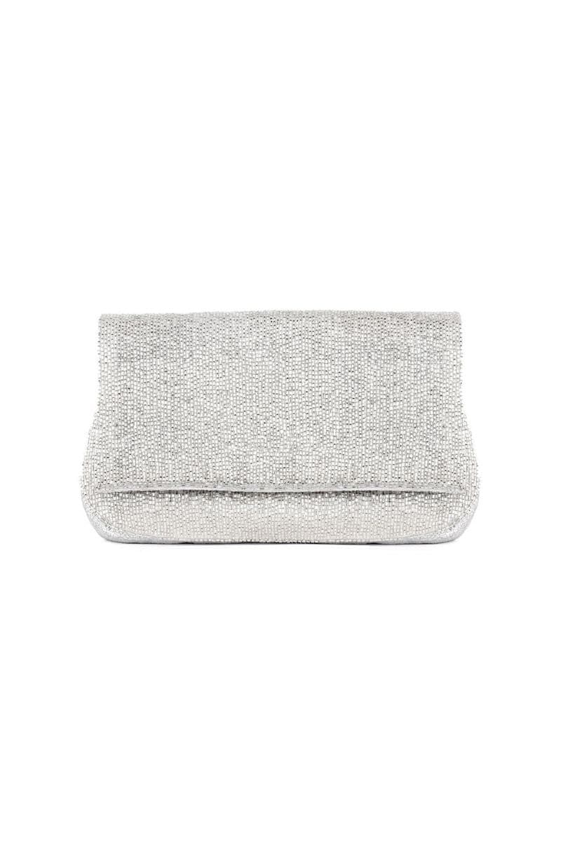 LUANN SILVER CLUTCH | Deepa Gurnani | CULT MIA