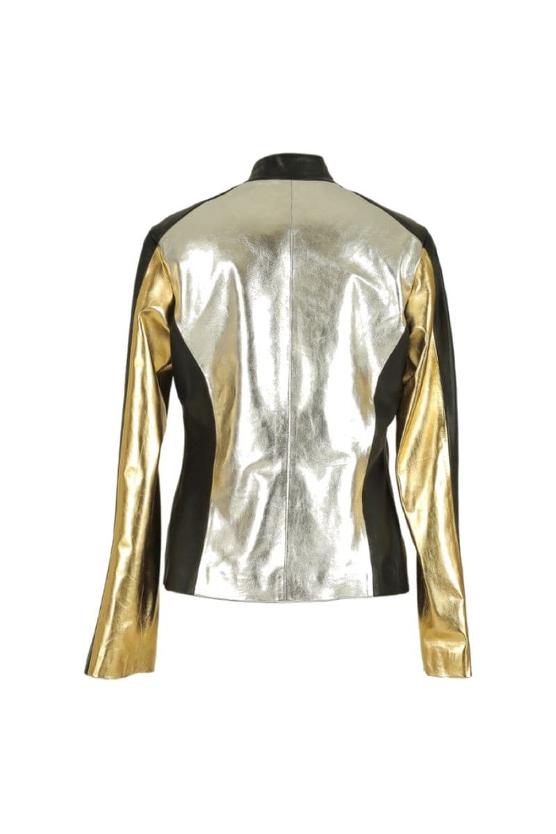 AURORA METALLIC LEATHER JACKET | Double A | CULT MIA