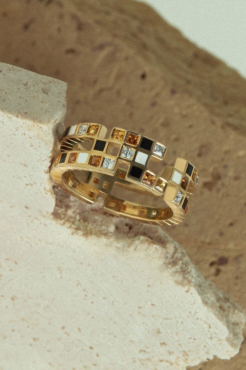 Elegant gold ring from EDXÚ's CHICHI collection, featuring a sleek, minimalist design perfect for everyday wear.