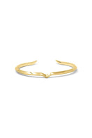 Rose gold EDXÚ Fang Bangle bracelet featuring a sleek, modern design with bold, angular lines and a polished finish.