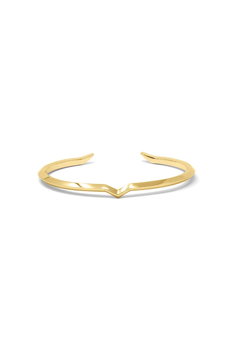 Rose gold EDXÚ Fang Bangle bracelet featuring a sleek, modern design with bold, angular lines and a polished finish.