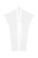 White Kiharu long satin pajamas robe by Entos, showcasing smooth satin fabric and elegant long design.