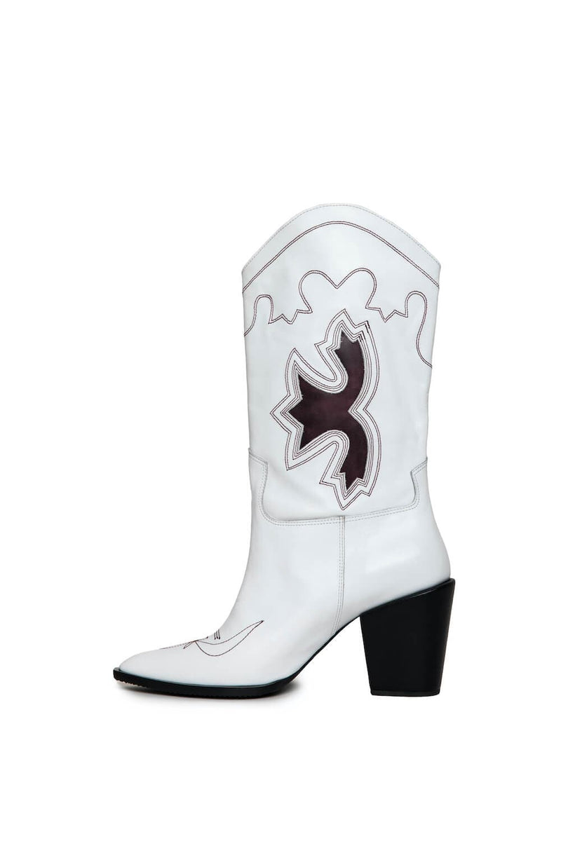 GVASALIA X CULT MIA EMBROIDERED LEATHER BOOTS | Gvasalia | CULT MIA