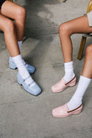 Gvasalia Penny Pink Leather Loafers, stylish pink flats with smooth leather finish, size EU 35, casual and chic footwear.