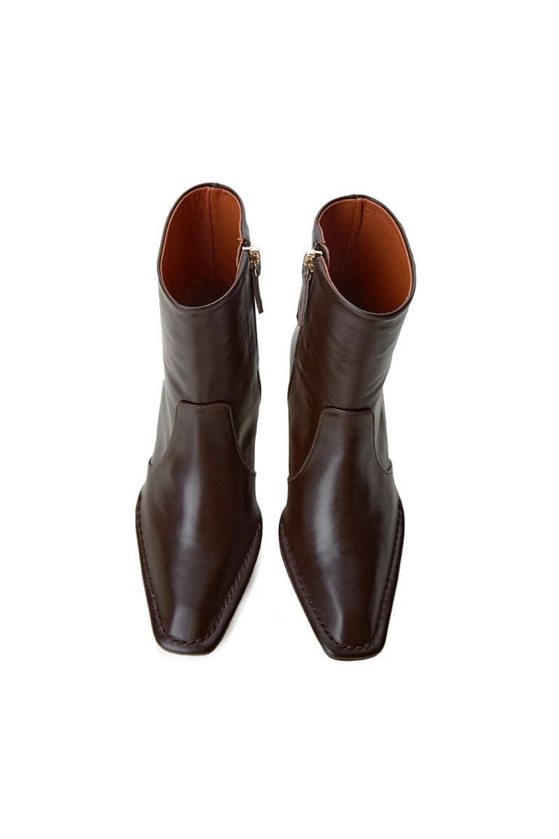 CALAIS CHOCOLATE ANKLE BOOTS | Je La Connais | CULT MIA