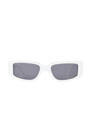 White Kimeze Concept 2 square cateye sunglasses with bold frames and stylish design, shown from the front.