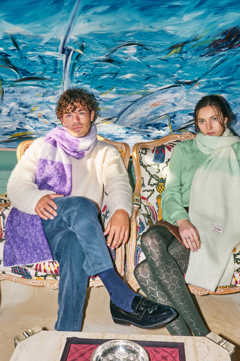 CHICHA KNITTED PURPLE SCARF | La Granni | CULT MIA