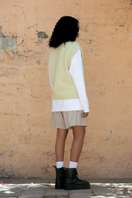 La Sierra knitted pistachio vest by La Granni, featuring a cozy knitwear design in soft pistachio green.