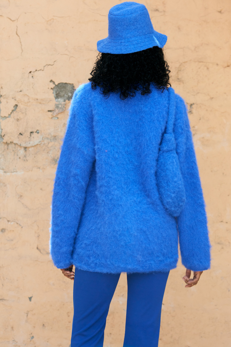 SURI KNITTED BLUE CARDIGAN | La Granni | CULT MIA