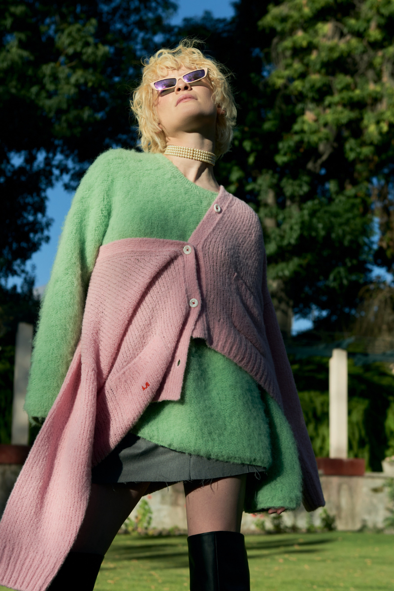 SURI KNITTED MINT CREWNECK | La Granni | CULT MIA