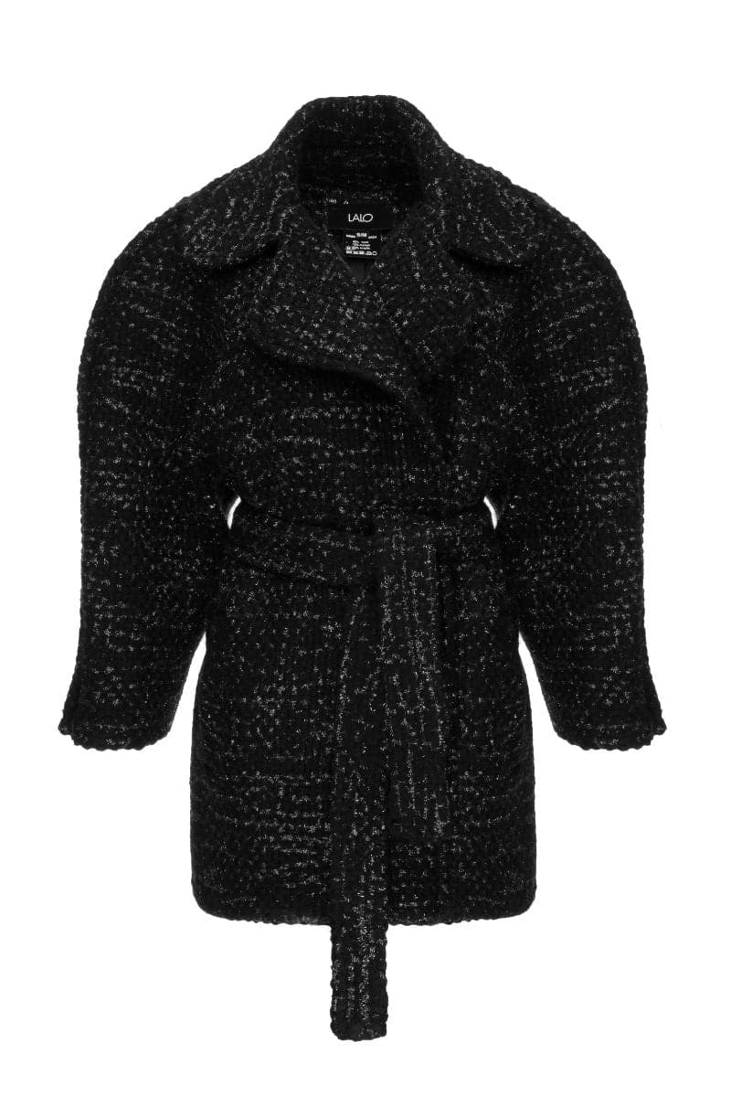 BLACK TWEED WOOL-BLEND JACKET | Lalo | CULT MIA