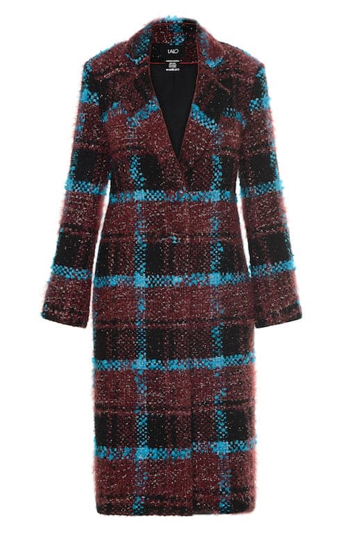 CHECKED WOOL AND MOHAIR-BLEND COAT | Lalo Cardigans | CULT MIA