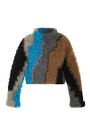 Light gray Lalo cropped wool sweater with long sleeves and a fitted design, perfect for casual winter wear.