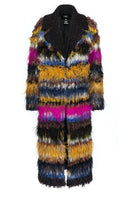 Lalo fringed mohair coat in a cozy, textured design with fringe details, ideal for stylish winter wear.