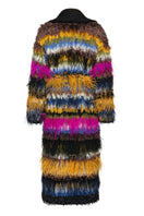 Lalo fringed mohair coat in XS with a textured, fluffy appearance and stylish fringed details, ideal for elegant winter wear.