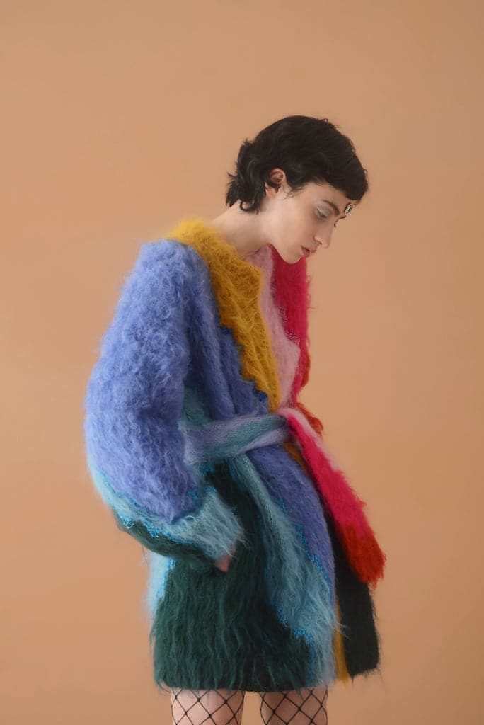 BELTED MOHAIR CARDIGAN | Lalo Cardigans | CULT MIA