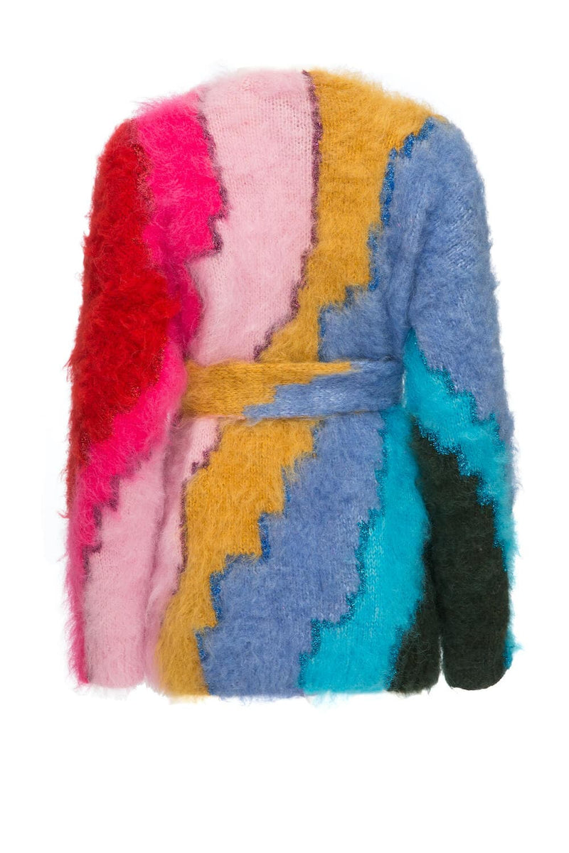 BELTED MOHAIR CARDIGAN | Lalo Cardigans | CULT MIA