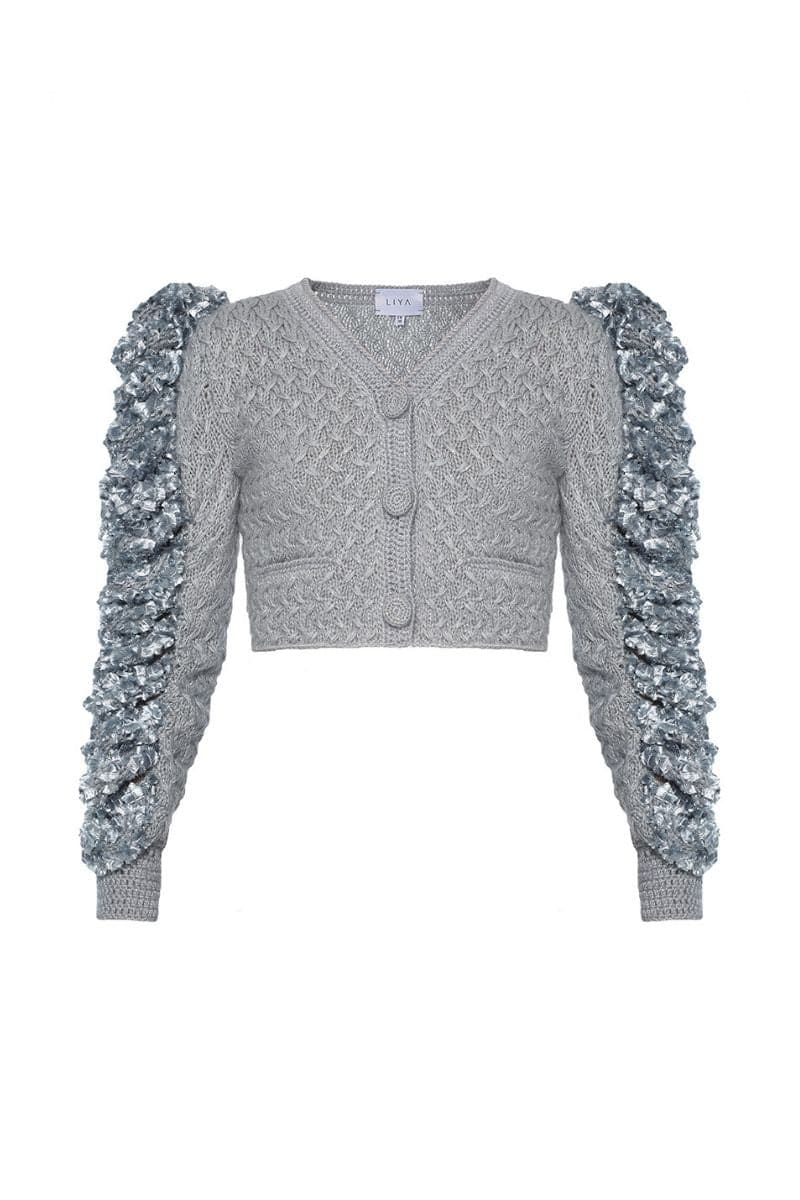 AQUA HAND KNITTED CARDIGAN | Liya | CULT MIA