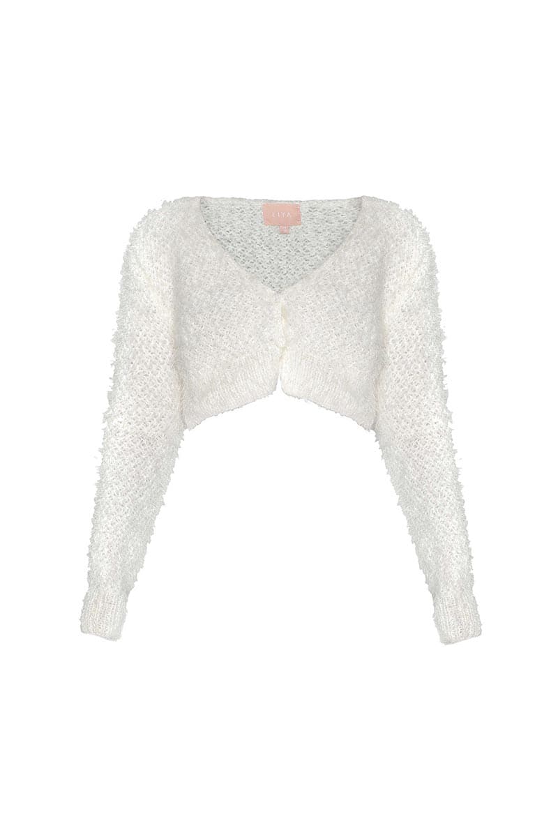 CROPPED KNITTED CARDIGAN | Liya | CULT MIA