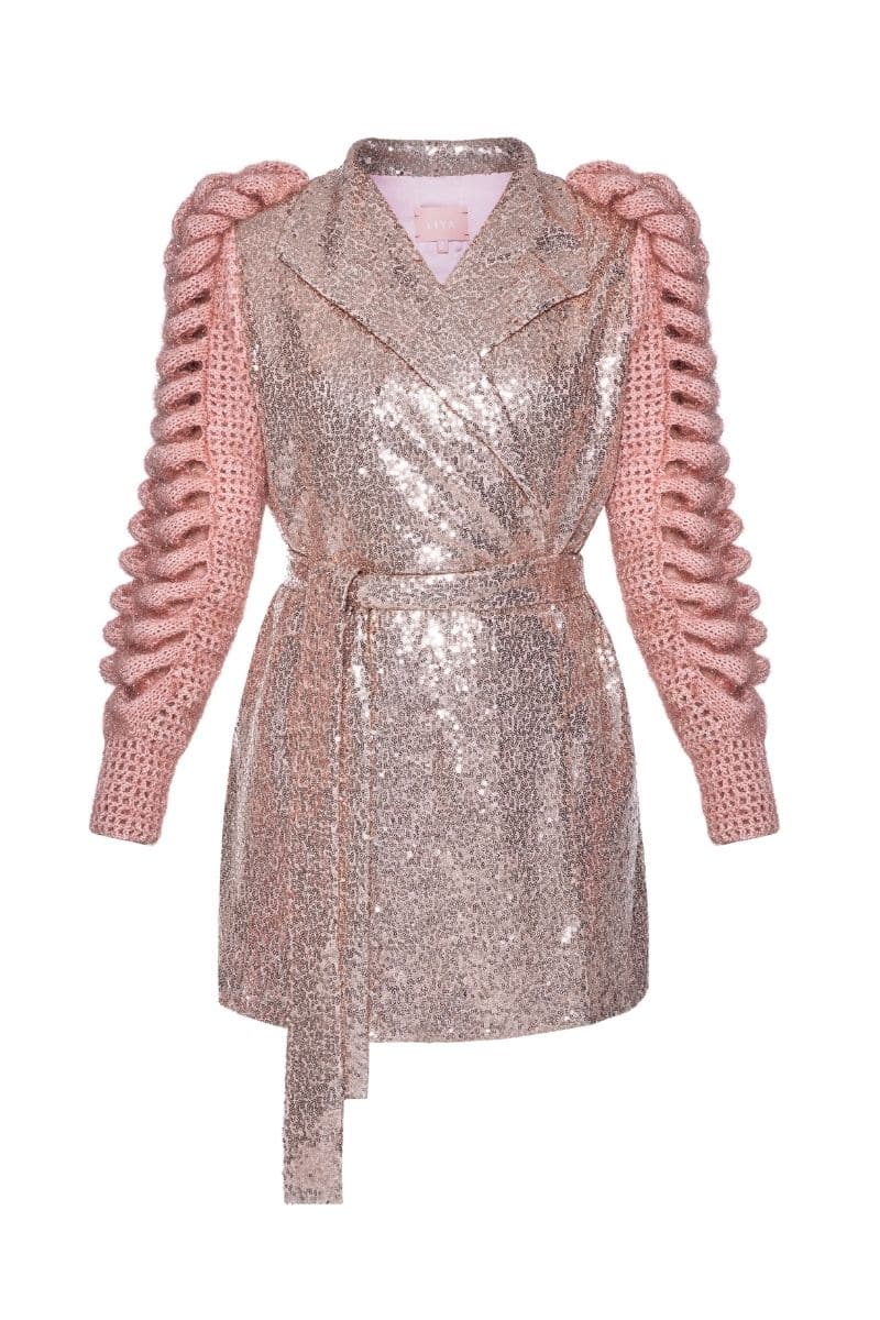 LEILA JACKET WITH KNITTED SLEEVES | Liya | CULT MIA