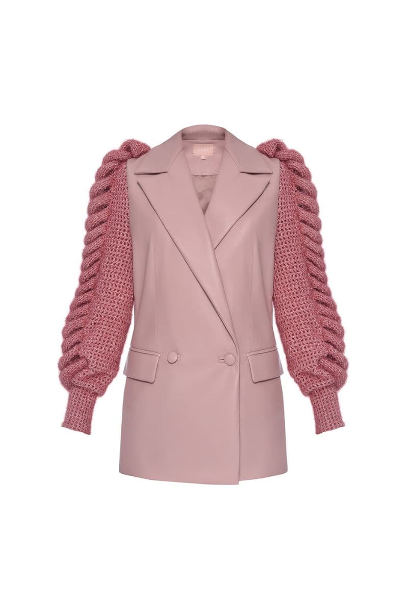 LILY PINK BLAZER WITH STATEMENT SLEEVES | Liya | CULT MIA