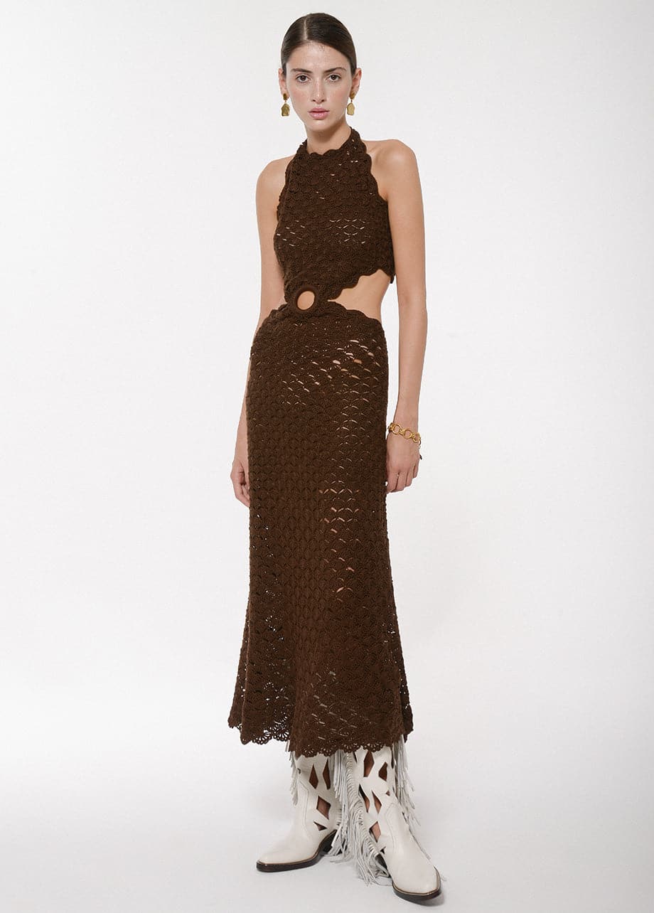 SUNSET CUT-OUT CROCHET MAXI DRESS | CULT MIA | Liya SUNSET CUT-OUT CROCHET MAXI DRESS | CULT MIA | Liya