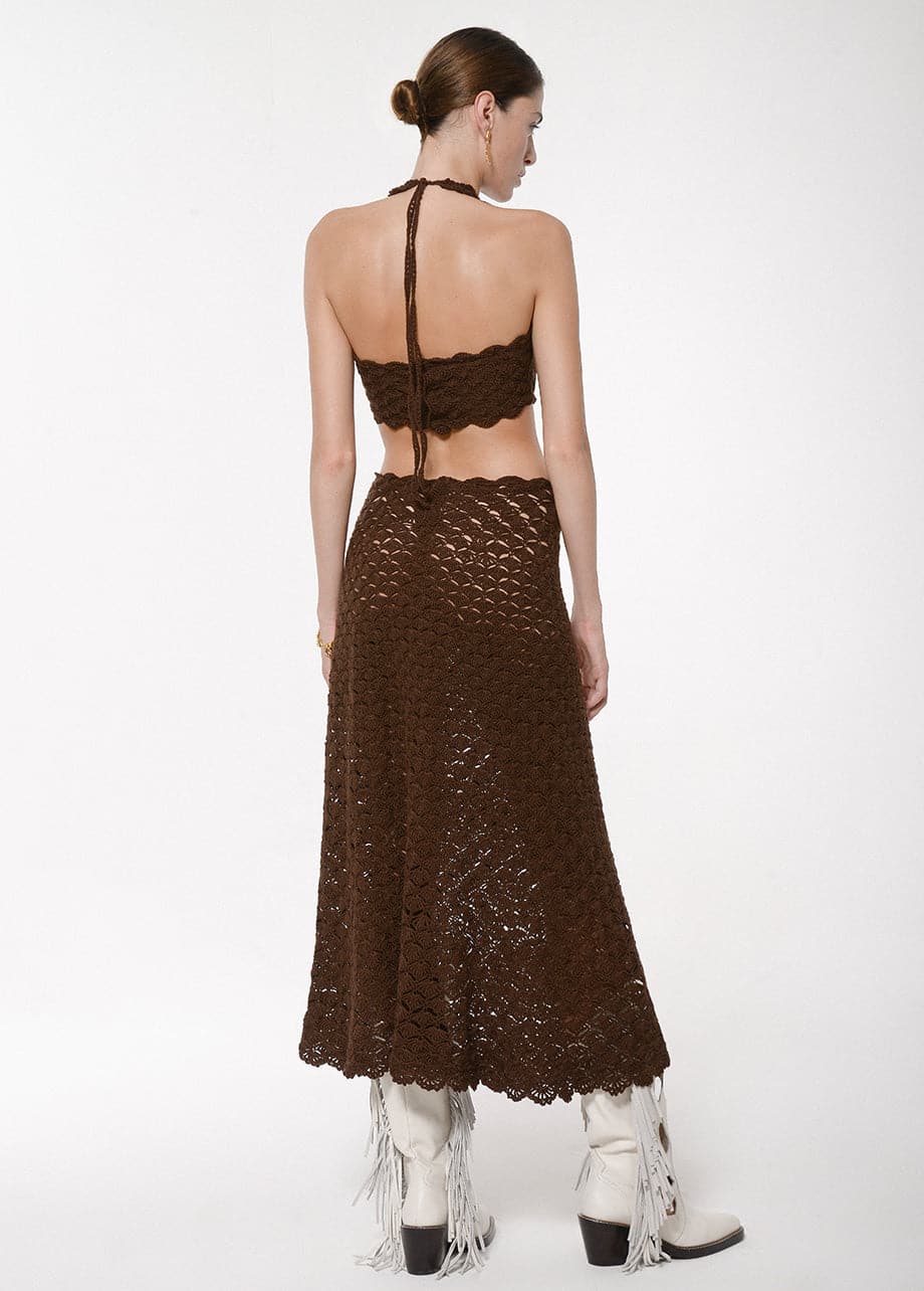 SUNSET CUT-OUT CROCHET MAXI DRESS | CULT MIA | Liya SUNSET CUT-OUT CROCHET MAXI DRESS | CULT MIA | Liya